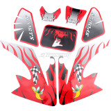 Decal Graphics Sticker Fairing Kit for CRF50 50-110CC PIT PRO Dirt Bike Thumpstar SSR TG010 Motorcycle - Red