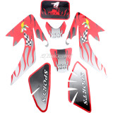 Decal Graphics Sticker Fairing Kit for CRF50 50-110CC PIT PRO Dirt Bike Thumpstar SSR TG010 Motorcycle - Red