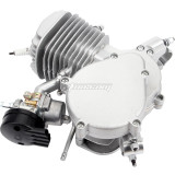 80cc (F80) 2-Stroke Body Engine Motor With Carburetor and spark plug For Cycle Motorized Bike Bicycle Scooter Kit - Silver