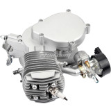 80cc (F80) 2-Stroke Body Engine Motor With Carburetor and spark plug For Cycle Motorized Bike Bicycle Scooter Kit - Silver