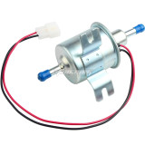 Inline Fuel Pump 12v DC Electric Transfer Universal Low Pressure Gas Diesel Fuel Pump 2.5-4 psi HEP-02A - Silver