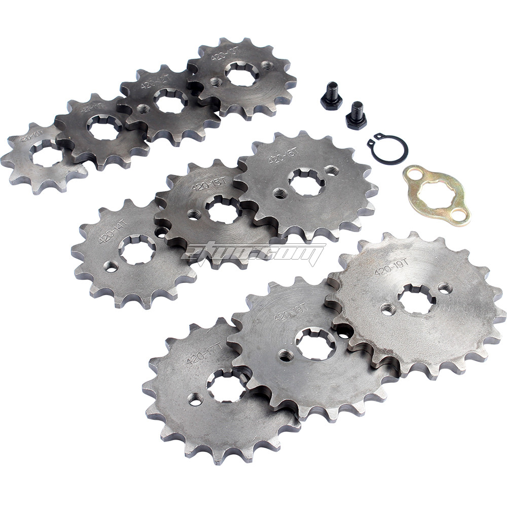 Alomejor Chain Sprocket Gear Electric Scooter Motor Engine 16 Tooth Sprocket Metal Chain Wheel for 12X17mm