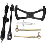 350MM Butterfly H Style Steering Wheel Tie Rod Rack Adjustable Shaft Assembly Kit For 110cc - 250cc Engines Go Kart ATV