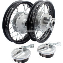 10 Inch Black Front & Rear Iron Wheels Rims for Honda CRF50 XR50  Pit Dirt Bike Motorcycle Parts