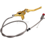22mm (7/8 ) Motorcycle Brake 7/8 inch 1.2M Hydraulic Brake Clutch Lever Master Cylinder for Pit Dirt Bike Motorcycle - Gold