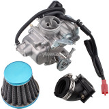Carburetor for GY6 125cc 150cc 52QMJ 157QMI with Air Filter Intake Manifold 4 Stroke Electric Choke Motorcycle Scooter Carb