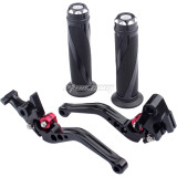 Motorcycle CNC Clutch Brake Levers Set Fit For Yamaha YZF R1 2002 2003 R6 1999-2004 FZ1 FAZER 2001-2005 R6S USA Canada VERSION 2006-2009 w. 7/8  22mm Rubber Handlebar Hand Grips