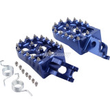 Foot Pegs Rest Pedal Footpegs CNC For CR 125 250 02-07 CRF150R 07-20 CRF250R 04-20 CRF250X 04-17 CRF250RX 19-20 CRF450R 02-20 CRF450RX CRF450X CRF450L CRF250L 250M CRF250 RALLY CRF1000L - BLUE