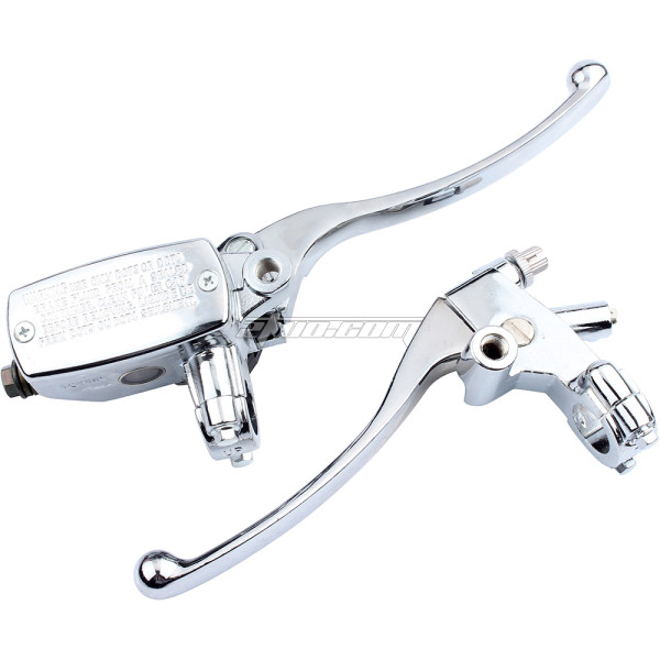 Universal Chrome Handlebar 7/8 Inch 22mm Hydraulic Brake Control Master Cylinder Clutch Lever for Motorcycle Pit Dirt Bike Left And Right Aprilia / BMW / Buell / Ducati / Honda / Suzuki / Triumph / Yamaha.