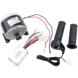 24v 300w Brushed Speed Motor and Controller Throttle Grip Set for E Bike Scooter Motorcycle Parts
