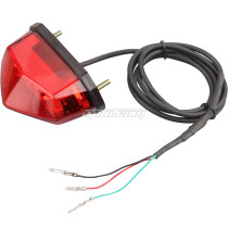 3 Wire Plug Electric Bike E-bike Scooter LED Tail Light Waterproof Taillight Rear Lamp Safety Warning Brake Lamp for Night Riding Universal