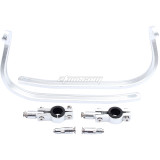 Aluminum Brush Bar Hand Guards Handguard For 1 1/8 inch OR 7/8 inch handlebar YAMAHA SUZUKI KAWASAKI Dirt Pit Bike (Silver)