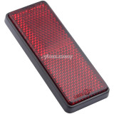 M5x0.8 Red Rectangle Universal Screw Mount Reflective Warning Reflector for Motorcycle Pit Bike ATV GY6 Scooter 56mm Length