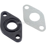 Carburettor Inlet Manifold & Gasket Rubber Seal For GY6 50cc Verucci Qingqi QM50QT-6V Scooter 139QMB Motors Moped