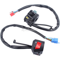 Handlebar Control Switch Universal 7/8  Left & Right Side Handlebar Horn Turn Signal Light Control Headlight On/Off Engine Stop Electric Start Switch For ZJ125 CG125 125cc 150cc Motorcycle