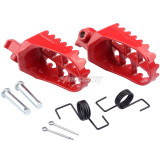 Universal Foot Pegs Footrests For Yamaha PW50 PW80 TW200 Honda XR/CRF 50-110CC Pit Dirt Bike Motorcycle Parts - Red