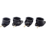 4PCS Carburetor Intake Manifold Joint Boot 5DM-13586-01 Black for Yamaha FAZER FZS 600 FZS600 1998 1999 2000 2001 2002 2003