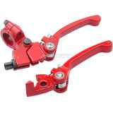 Red Folding 7/8in 22mm Clutch & Brake Lever For 50CC - 150CC CRF50 XR70 SSR BBR KLX TTR Pit Dirt Bike ATV 4 Wheel Motorcycle