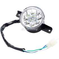 12V 14 LED Front Head Light Lamp Headlamp 3 Wire Buckle for 50cc 70cc 90cc 110cc 125cc Chinese TaoTao 110cc Peace Motorsports Quad Coolster ATV Kids Four Wheeler