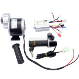 24 Volt 350 Watt MY1016Z3 Gear Reduction Electric Motor with 9 Tooth Sprocket and Controller LCD Twist Throttle Battery Indicator Power ON OFF With key Lock Set for E Bike Scooter 4 Wheel BUGGY Kart Motorcycle