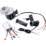 24 Volt 350 Watt MY1016Z3 Gear Reduction Electric Motor with 9 Tooth Sprocket and Controller LCD Twist Throttle Battery Indicator Power ON OFF With key Lock Set for E Bike Scooter 4 Wheel BUGGY Kart Motorcycle