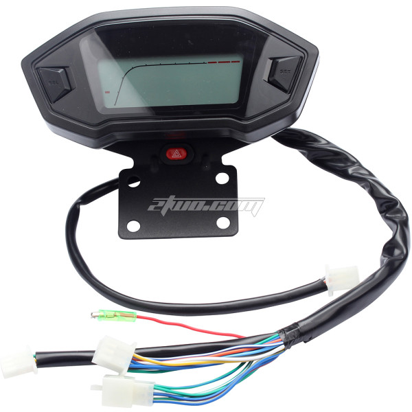 LCD Speedometer Odometer Speed Vernier Mileage Gear Display For 110cc 125cc 150cc 200cc 250cc Dirt Bike ATV Go Kart 4 Wheel