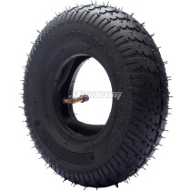 2.80/2.50-4inch 8.5in Tire and Inner Tube with TR87 Bent Valve Stem For Pneumatic Hand Truck Utility Cart Lawn Mowers Wheelbarrows Dollies Scooters Electric Wheelchairs