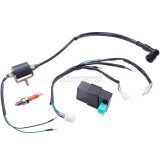 Wire Harness Wiring Loom 4Pin CDI DC Ignition Coil Spark plug Rebuild Kit for Kick Start Dirt Pit Bike ATV 50cc-160cc