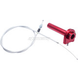 7/8in 22mm CNC Quick Action Throttle Grip Twist With Cable For 50-250cc CRF XR BBR Pit Dirt Bike Motorcycle