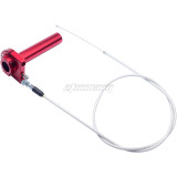 7/8in 22mm CNC Quick Action Throttle Grip Twist With Cable For 50-250cc CRF XR BBR Pit Dirt Bike Motorcycle