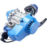 49cc Manual Racing Engine Motor Blue For Mini Pocket Mini Moto Motorbike Air Cooled ATV Dirt Bike Quad 7T 25H Chain