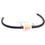 6mm Inline Gas Petrol Gasoline Liquid Fuel Oil Filter Pipe Hose Line With 4 Clips for Dirt Pit Bike ATV 4 Wheel Quad GY6 Scooter Moped Motorcycle Universal