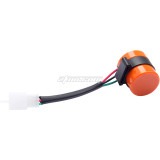 Racing Signal Flasher 3 Pins Round Turn Signal Flasher Relay Blinker for GY6 50-250cc Scooters Moped ATV Pit Dirt Bike Motorcycles Orange