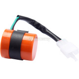 Racing Signal Flasher 3 Pins Round Turn Signal Flasher Relay Blinker for GY6 50-250cc Scooters Moped ATV Pit Dirt Bike Motorcycles Orange