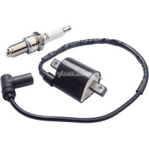 Ignition Coil & Spark Plug For Yamaha Gas Golf Cart G2 G5 G8 G9 G11 G14 1985-1996 J38-82310-20-00,JF2-82310-00-00,BR8ES,99999-02368-00