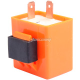 DC 12V 2 Pin Turn Signal Light Indicator Flasher Blinker Relay Beeper GY6 50-250cc Scooters Moped ATV Pit Dirt Bike Motorcycles - Orange