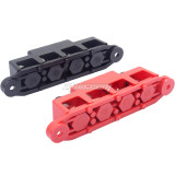 12V Power Distribution Block 250A Bus Bar Terminal Block with Cover M8 / M10 4 Way Terminal Studs 48VDC 300VAC for Truck Boat Car Camper RV
