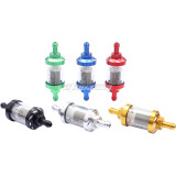 8mm CNC Glass Gas Fuel Gasoline Oil Filter For Mini Pocket Bike Pit Dirt Motor ATV Quad Go Kart Buggy Pocket Bike Motorcycle Universal