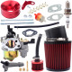 Carburetor Carb Air Filter Adapter with Mini Air Filter Jet Kit for Predator 212cc 6.5 Hp Gx160 Gx200 196cc Baja Mb200 Ct200u BT200x KT196 Go Kart Mini Bike