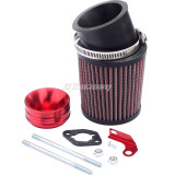 Air Filter Adapter Intake Kit for 6.5 HP Honda 196cc Clone GX140 GX160 GX200 212cc Predator Engine Go Kart Coleman CT200U BT200 Mini Bike - RED