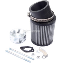 Air Filter Adapter Intake Kit for 6.5 HP Honda 196cc Clone GX140 GX160 GX200 212cc Predator Engine Go Kart Coleman CT200U BT200 Mini Bike - Silvery