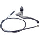 Left 22mm 7/8 Handle Clutch Brake Lever With Cable 50cc 70cc 90cc 110cc 125cc 140cc CRF/XR50 BBR KLX110 Motorcycle ATV Quad Scooter Go Kart Moped Dirt Pocket Mini Bike