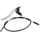 Left 22mm 7/8 Handle Clutch Brake Lever With Cable For 50cc 70cc 90cc 110cc 125cc 140cc CRF/XR50 BBR KLX110 Motorcycle ATV Quad Scooter Go Kart Moped Dirt Pocket Mini Bike