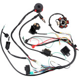 50CC-110CC Wiring Harness CDI 6 Coil Pole Ignition Electric Kit For Pit Dirt Bike ATV Electric Start QUAD 4 Wheel Motorcycle