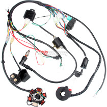 50CC-110CC Wiring Harness CDI 6 Coil Pole Ignition Electric Kit For Pit Dirt Bike ATV Electric Start QUAD 4 Wheel Motorcycle