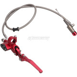 7/8 inch 1.2M Hydraulic Brake Clutch Lever Master Cylinder For 50cc-300CC Dirt Pit Bike Quad ATV Buggy 4 Wheel Motorcycle - Red