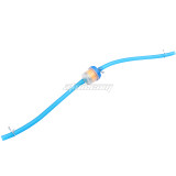 6mm Inline Gas Petrol Gasoline Liquid Fuel Oil Filter Pipe Hose Line With 4 Clips for Dirt Pit Bike ATV 4 Wheel Quad Scooter Moped Motorcycle Universal - Blue
