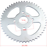 420 Chain 50T Tooth 40mm Rear Drive Sprocket for Coleman BT200X CT200U Trail 200 CT200U-EX Baja Warrior Heat Massimo MB165 MB200 196cc 5.5 6.5hp Powersports Mini Bike Silver