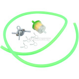 6mm 1M Inline Gas Petrol Gasoline Liquid Fuel Oil Filter Pipe Hose Line With 4 Clips Petrol Fuel Tank Tap On-Off Switch for Dirt Pit Bike ATV 4 Wheel Quad Scooter Moped Motorcycle Universal - Green