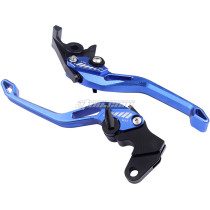 Aluminum Folding Extendable Brake Clutch Lever Handle For Yamaha YFM 700 Raptor 700R 2008-2017 2016 2015 2014 2013 Motorcycle - Blue